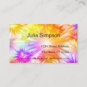 Elegante, stilvolle, farbenfrohe Balkone, Feuerwer Visitenkarte (Rückseite)