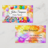 Elegante, stilvolle, farbenfrohe Balkone, Feuerwer Visitenkarte (Vorne/Hinten)