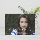 Elegante stilvolle Foto-Abschlussfeier Ankündigung (Stehend Vorderseite)