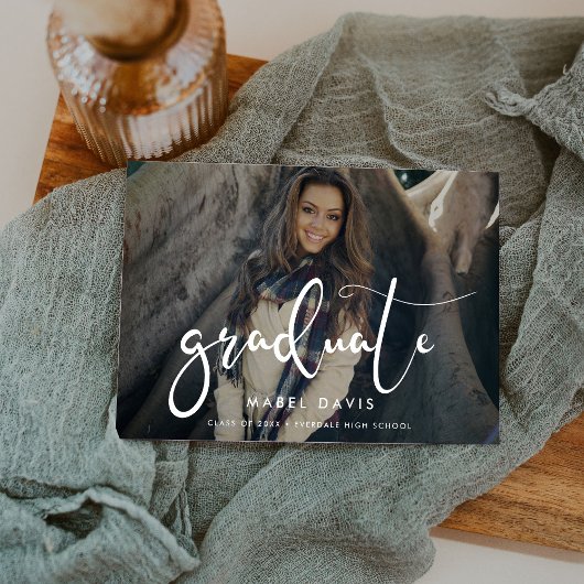 Elegante stilvolle Foto-Abschlussfeier Ankündigung