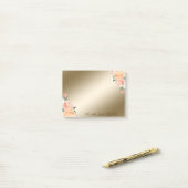 Elegante Stilvolle, Girly, Aquarellfarben-Blume Post-it Klebezettel (Auf Schreibtisch)