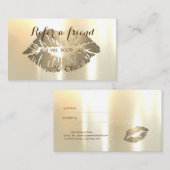 Elegante stilvolle Glamour-Referenzkarte Empfehlungskarte (Vorne/Hinten)