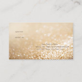 Elegante, stilvolle Glittery Bokeh-Referenzkarte Empfehlungskarte (Rückseite)