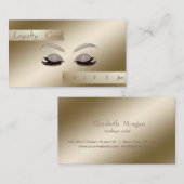 Elegante, stilvolle Glittery Imitats Lashes Treuek Treuekarte (Vorne/Hinten)