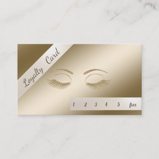 Elegante, stilvolle Glittery Lashes Loyalty Card Treuekarte (Vorderseite)