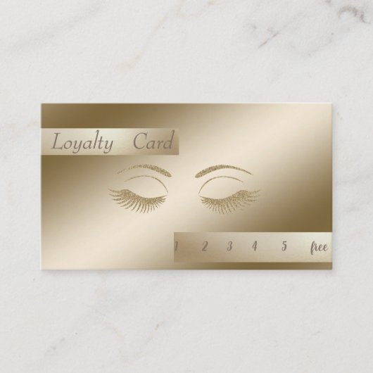 Elegante, stilvolle Glittery Lashes Loyalty Card Treuekarte (Vorderseite)
