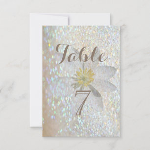 Elegante stilvolle, glitzernde, Gänseblümchen-Tisc Einladung