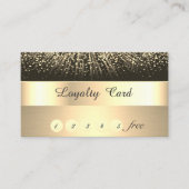 Elegante stilvolle Gold, Black, Confetti Loyalty C Treuekarte (Vorderseite)