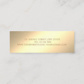 Elegante Stilvolle Gold Diamonds Tree Silhouette Mini Visitenkarte (Rückseite)