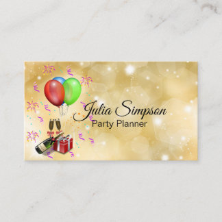 Elegante, stilvolle, Gold, Shiny, farbenfrohe Ball Visitenkarte