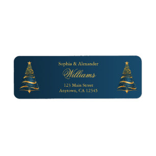 Elegante stilvolle goldene Weihnachtsbaum-Hochzeit