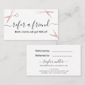 Elegante, stilvolle Goldschere aus der Rose Empfehlungskarte (Vorne/Hinten)