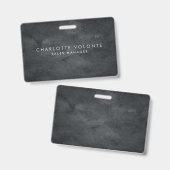 Elegante Stilvolle Grau Berufliche Kunst Ausweis (Vorder- & Rückseite)