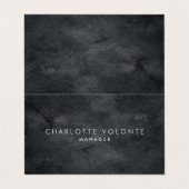 Elegante Stilvolle Grau Berufliche Kunst Visitenkarten (Außenseite Aufgefaltet)