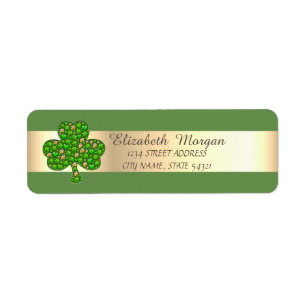 Elegante stilvolle, grüne Shamrock-Adresse