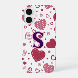 Elegante & stilvolle Herz-Designs, die Herzen erob iPhone 16 Hülle