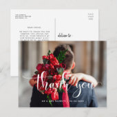 Elegante stilvolle Hochzeit danke Postkarte (Vorne/Hinten)