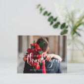 Elegante stilvolle Hochzeit danke Postkarte (Stehend Vorderseite)