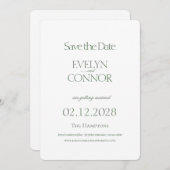 Elegante, stilvolle Hochzeit speichern Sie das Dat Save The Date (Vorne/Hinten)
