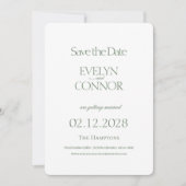 Elegante, stilvolle Hochzeit speichern Sie das Dat Save The Date (Vorderseite)