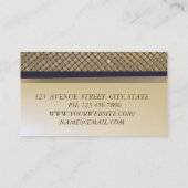 Elegante stilvolle Imitate Gold, glänzende Goldene Visitenkarte (Rückseite)
