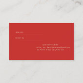 Elegante stilvolle,Imitate Gold,Red Referral Card (Rückseite)