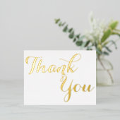 Elegante stilvolle Imitate Gold Script White Viele Folie Einladungspostkarte (Stehend vorne)