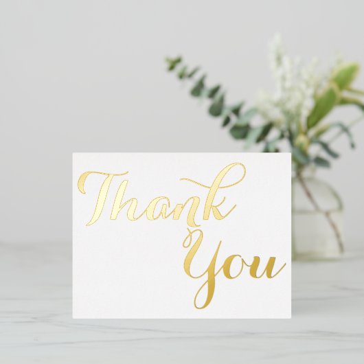 Elegante stilvolle Imitate Gold Script White Viele Folie Einladungspostkarte (Stehend vorne)