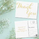 Elegante stilvolle Imitate Gold Script White Viele Postkarte<br><div class="desc">Erstellen Sie Ihre eigene, personalisierte, elegante Dankeschön Postcard. Geben Sie einfach Ihre Nachricht ein / vielen Dank. Elegante Dankeschön an die Postkarte für die Verwendung bei Hochzeit, Heiratsjubiläum, Geburtstag, Abschluss, Brautparty, Babydusche, Feiertagen, oder andere besondere Anlass verwandte Mailings ODER zu danken, die Pflege, Medizin, medizinisches Personal im Krankenhaus, Gesundheit beruflich,...</div>