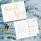 Elegante stilvolle Imitate Gold Script White Viele Postkarte