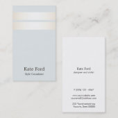 Elegante stilvolle Imitate Satin Gold Streifen Lig Visitenkarte (Vorne/Hinten)