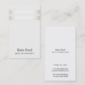 Elegante, stilvolle Imitate Silber gestreift Visitenkarte (Vorne/Hinten)