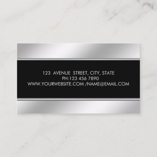 Elegante stilvolle Karaoke Visitenkarte (Rückseite)