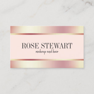 Elegante, stilvolle Kupfer-Rose Goldmakeup und Haa Visitenkarte