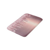 Elegante, stilvolle Kupfergold-Rose-Glitzer-Tropfe Badematte (Schrägansicht)