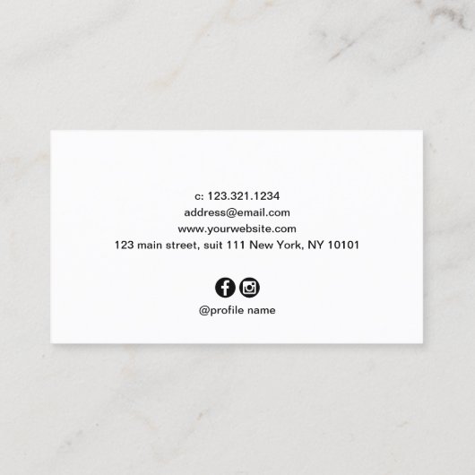 Elegante, stilvolle Kupfergold-Schere Visitenkarte (Rückseite)