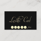 Elegante stilvolle, leuchtende, schwarze Treuekart Treuekarte (Vorderseite)
