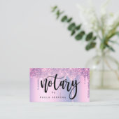 Elegante stilvolle lila Glitzer Tropfen notariell Visitenkarte (Stehend Vorderseite)