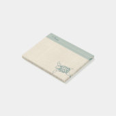 Elegante, stilvolle Meeresschildkröte personalisie Post-it Klebezettel (angewinkelt)