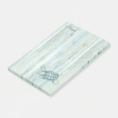 Elegante, stilvolle Meeresschildkröte personalisie Post-it Klebezettel (angewinkelt)