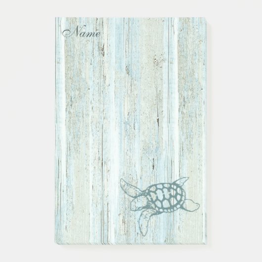 Elegante, stilvolle Meeresschildkröte personalisie Post-it Klebezettel (Vorderseite)