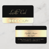 Elegante stilvolle Modern ,Gold,Schwarz, Treuekart Treuekarte (Vorne/Hinten)