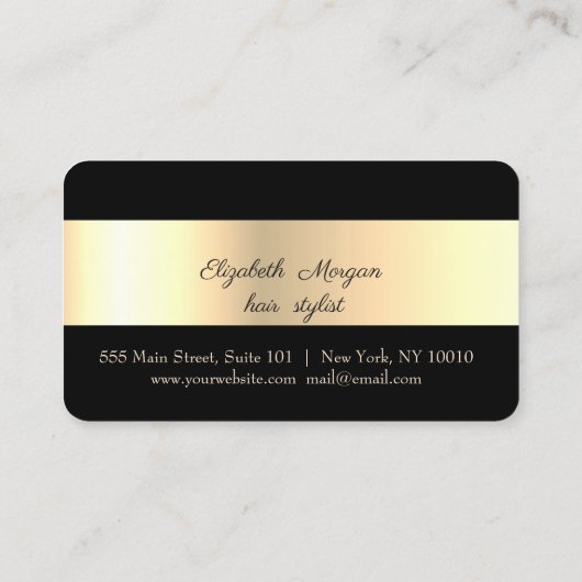 Elegante stilvolle Modern ,Gold,Schwarz, Treuekart Treuekarte (Rückseite)