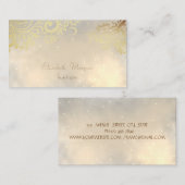 Elegante stilvolle moderne Gold-Blume Visitenkarte (Vorne/Hinten)