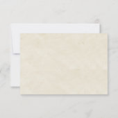 Elegante stilvolle moderne Hochzeit des Rustikalen RSVP Karte (Rückseite)