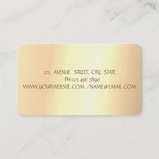 Elegante Stilvolle Moderne Imitate Gold gestreift, Visitenkarte (Rückseite)