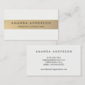 Elegante Stilvolle Moderne Imitate Gold | Visitenk Visitenkarte (Vorne/Hinten)