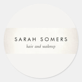 Elegante, stilvolle, moderne IMITATE Silber gestre Runder Aufkleber