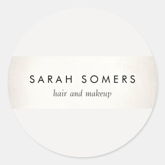 Elegante, stilvolle, moderne IMITATE Silber gestre Runder Aufkleber (Vorderseite)