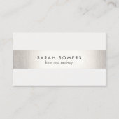 Elegante, stilvolle, moderne IMITATE Silber gestre Visitenkarte (Vorderseite)